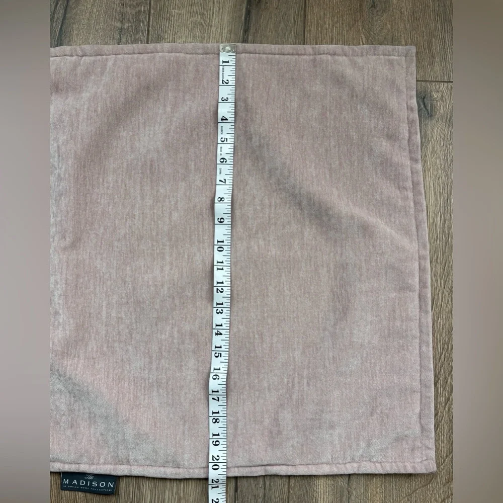 Madison Maya Mauve Pink Velvet Throw Pillow Sham Cover Set 20” Square
